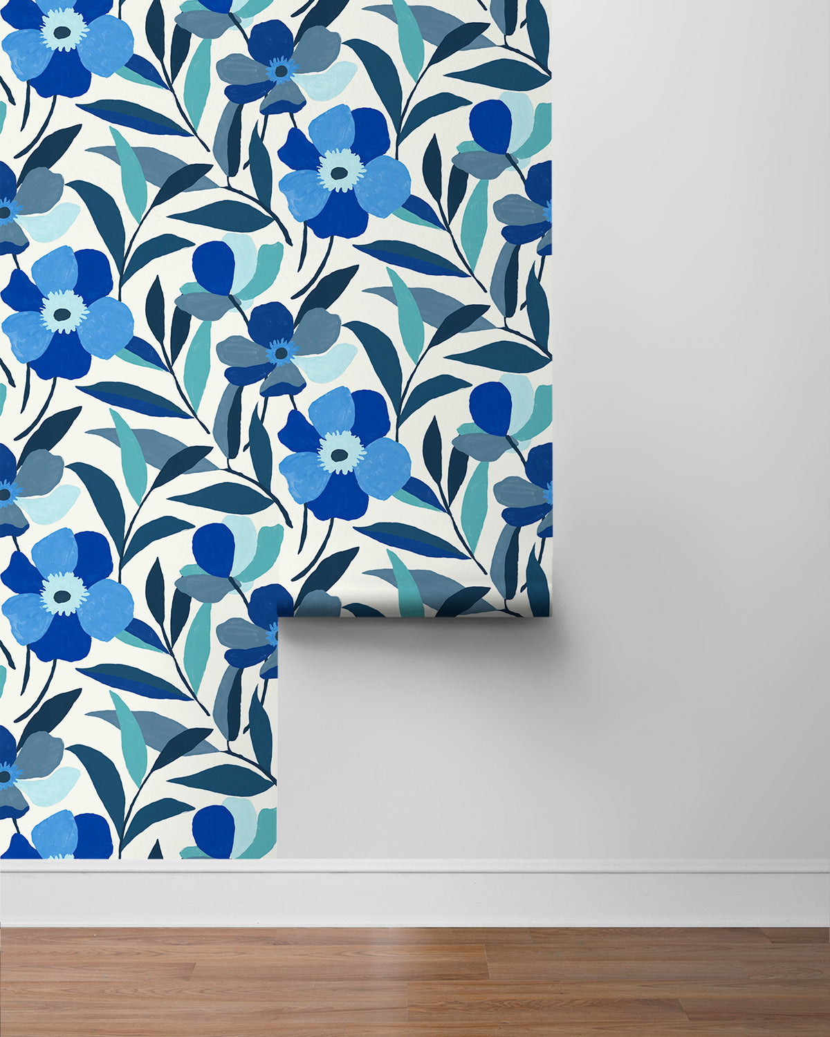 Garden Block Floral Vinyl Wallpaper