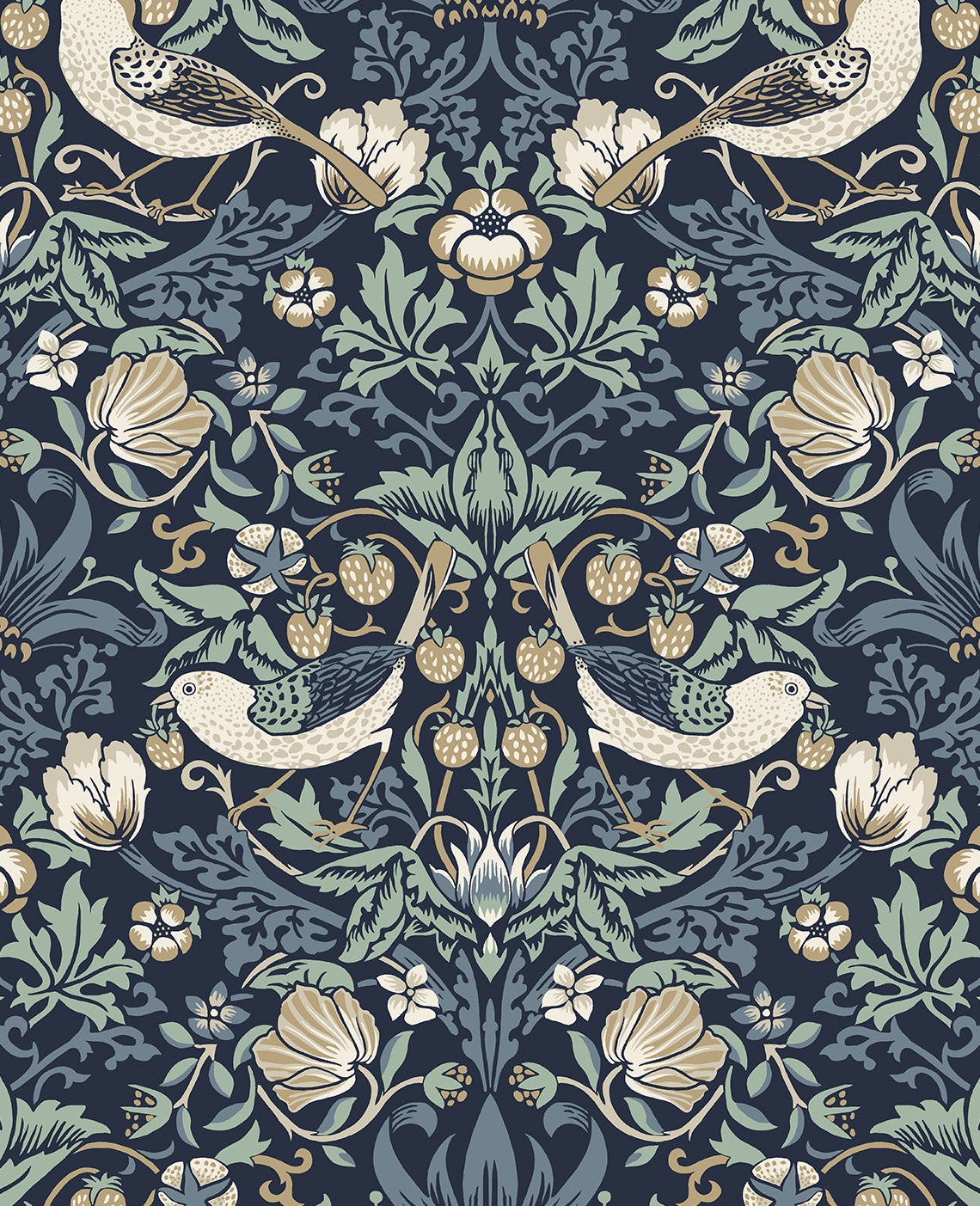 Honolulu, Fragaria Garden, 20.9 in. x 32.81 ft. = 57.5 sq. ft, Wallpaper Roll