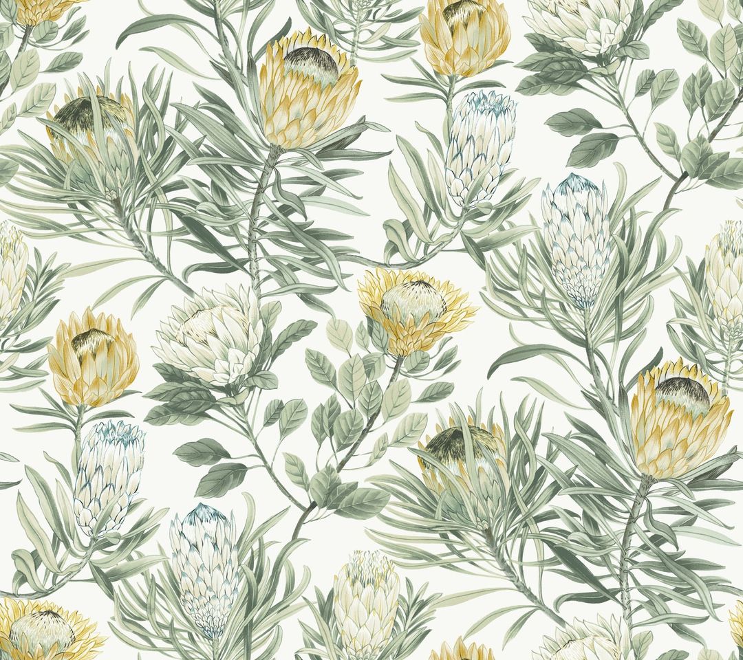 Perpignan Protea Non-woven Unpasted Wallpaper