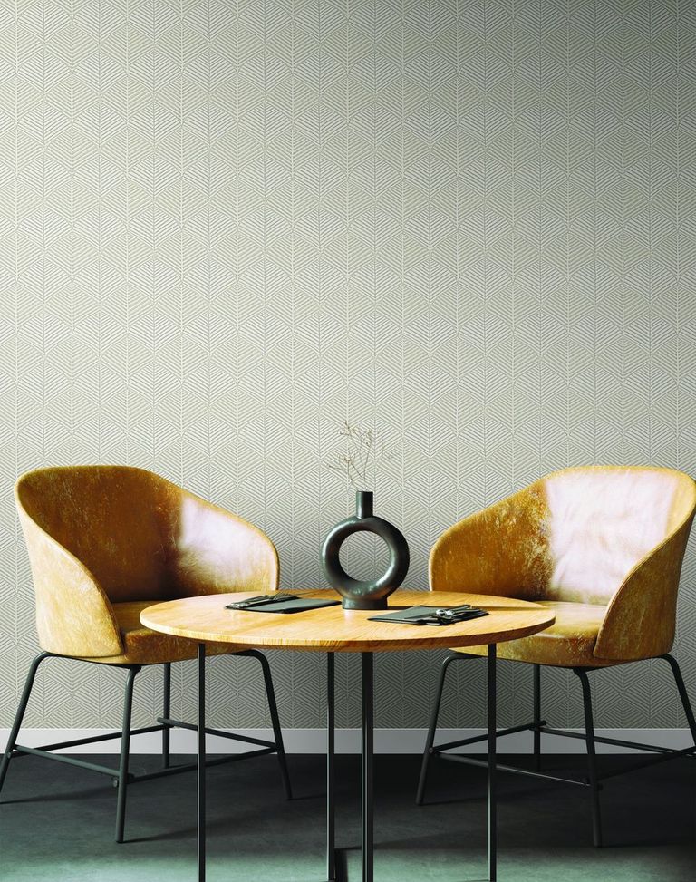 Paris Universal Nature Geometric Fabric Backed Vinyl Unpasted Wallpaper