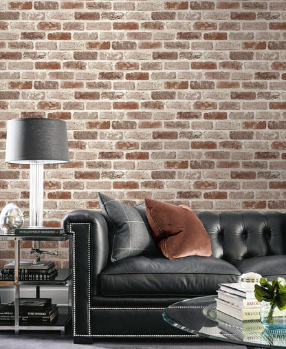 Washed Brick Vinyl Wallpaper