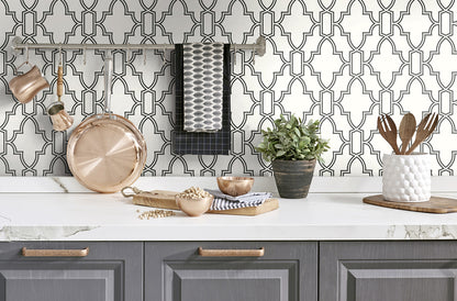 Tile Trellis Vinyl Wallpaper