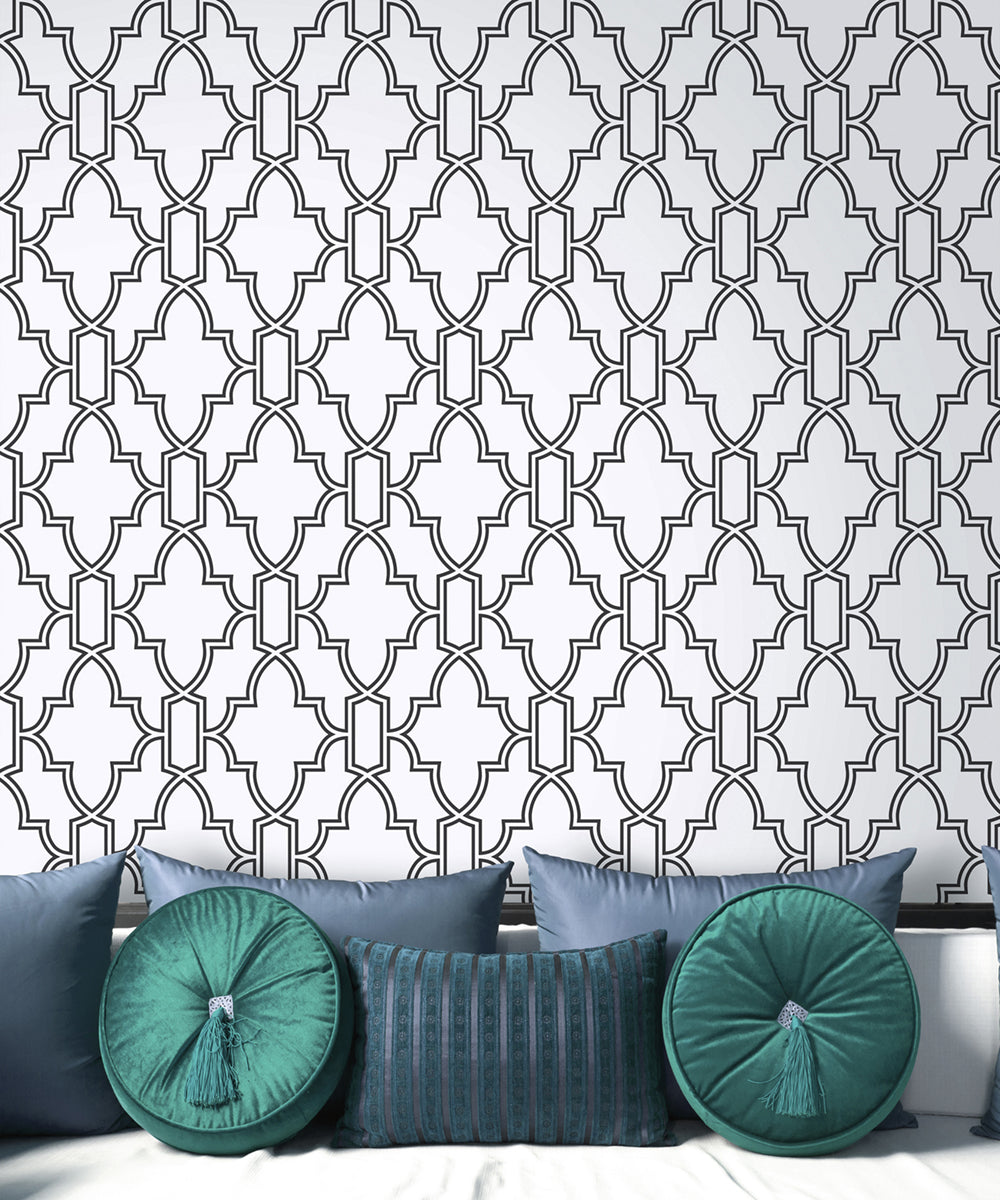 Tile Trellis Vinyl Wallpaper