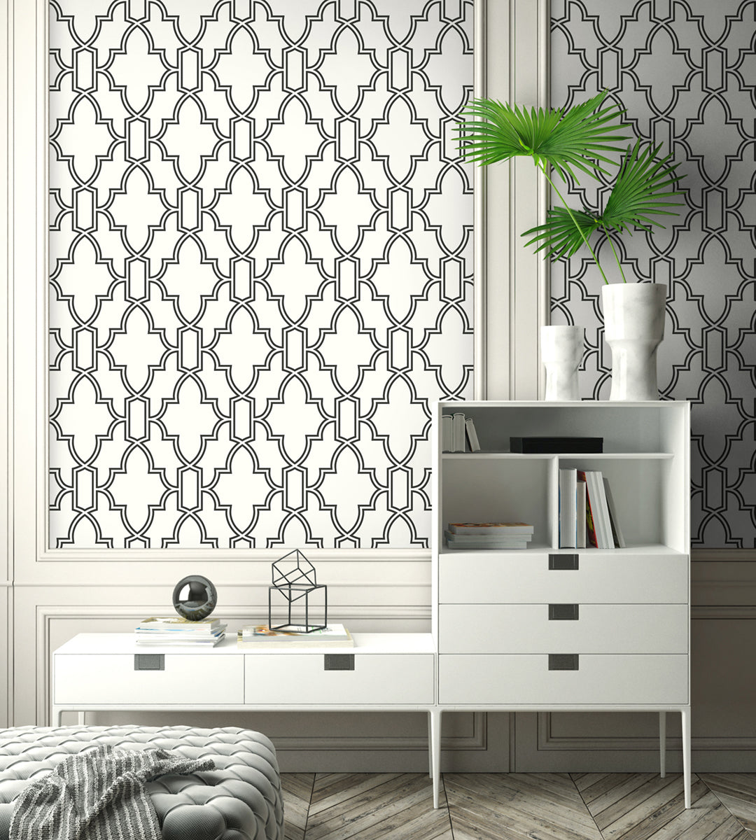 Tile Trellis Vinyl Wallpaper