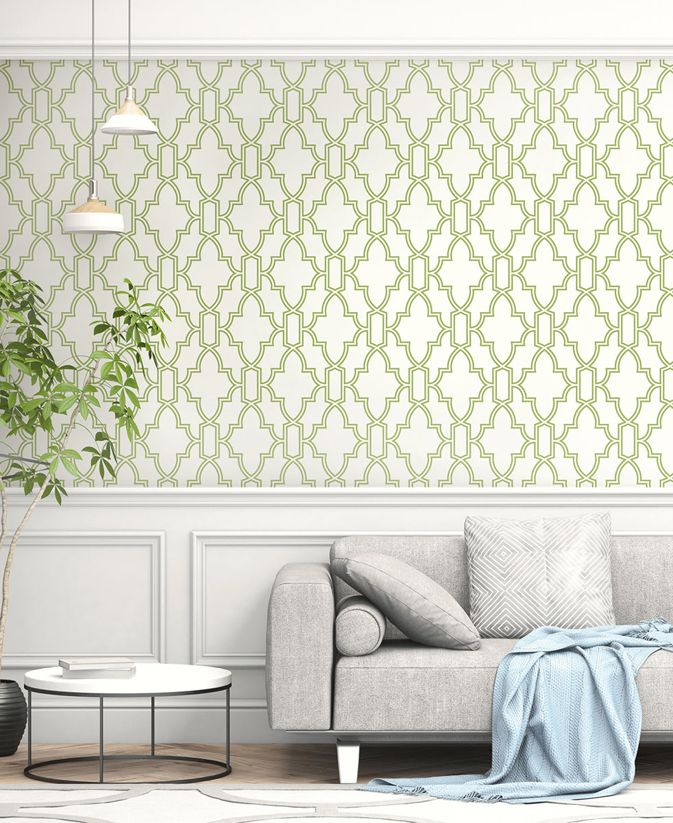 Tile Trellis Vinyl Wallpaper