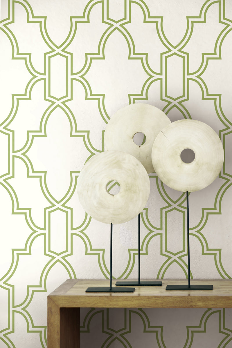 Tile Trellis Vinyl Wallpaper