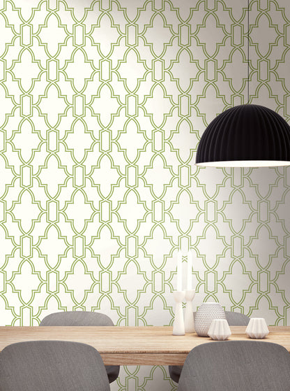 Tile Trellis Vinyl Wallpaper