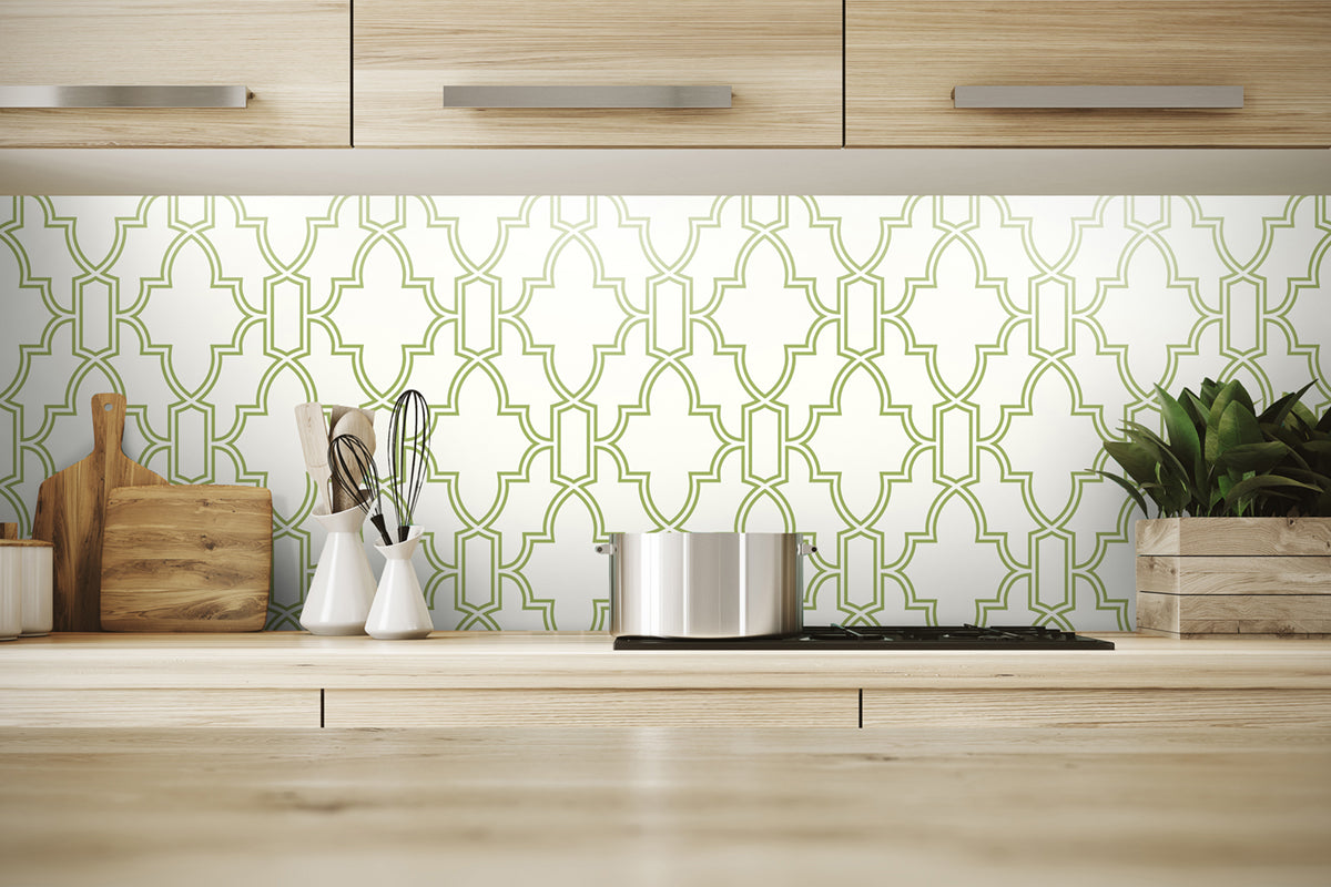 Tile Trellis Vinyl Wallpaper