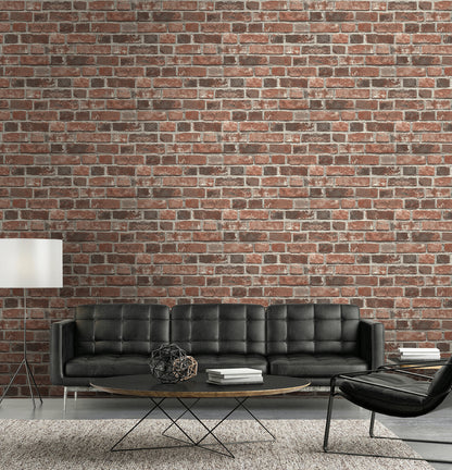 Distressed Brick Vinyl Wallpaper