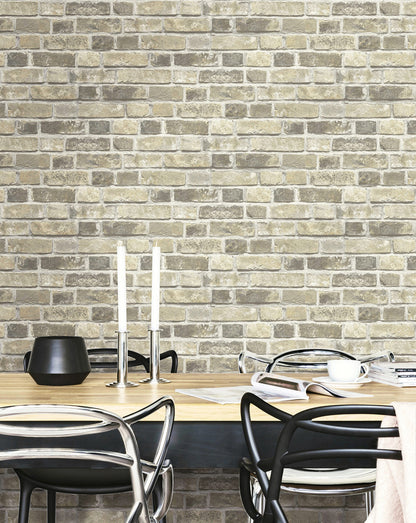 Distressed Brick Vinyl Wallpaper