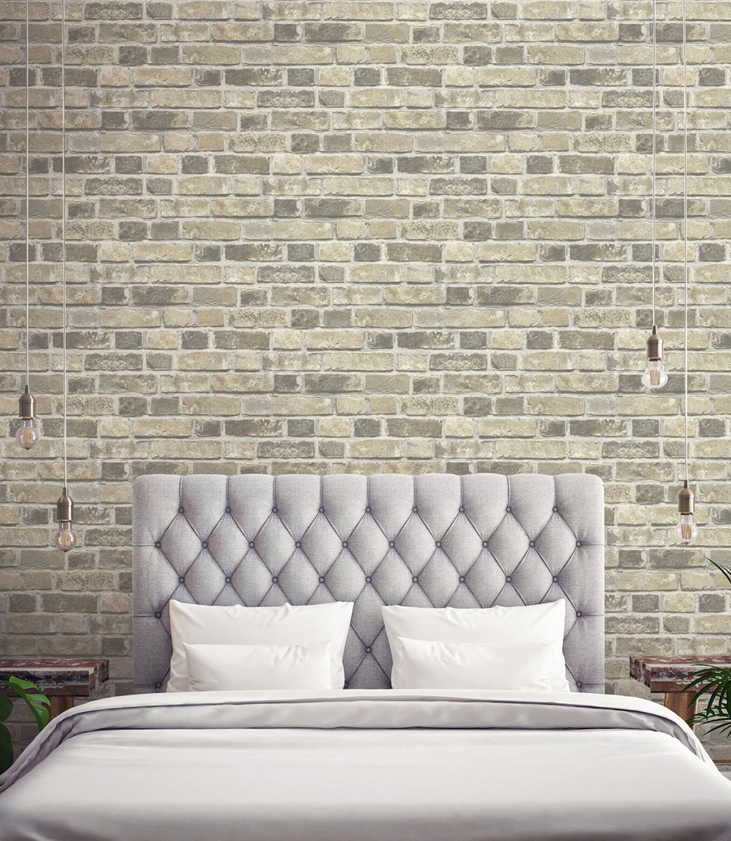 Distressed Brick Vinyl Wallpaper