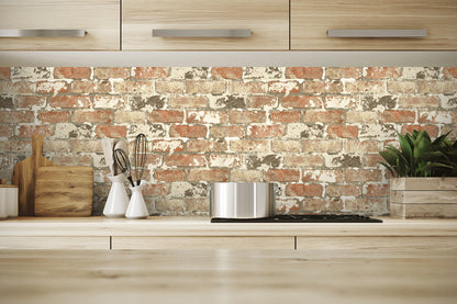 Weathered Brick Vinyl Wallpaper