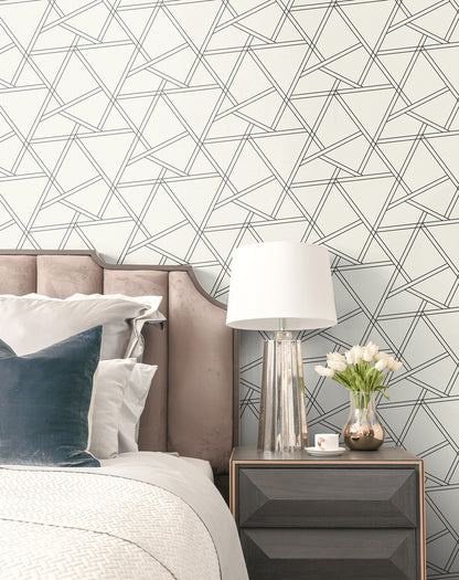 Railroad Geometric Vinyl Wallpaper