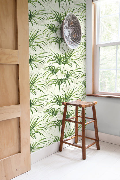 Tropical Leaf Vinyl Wallpaper