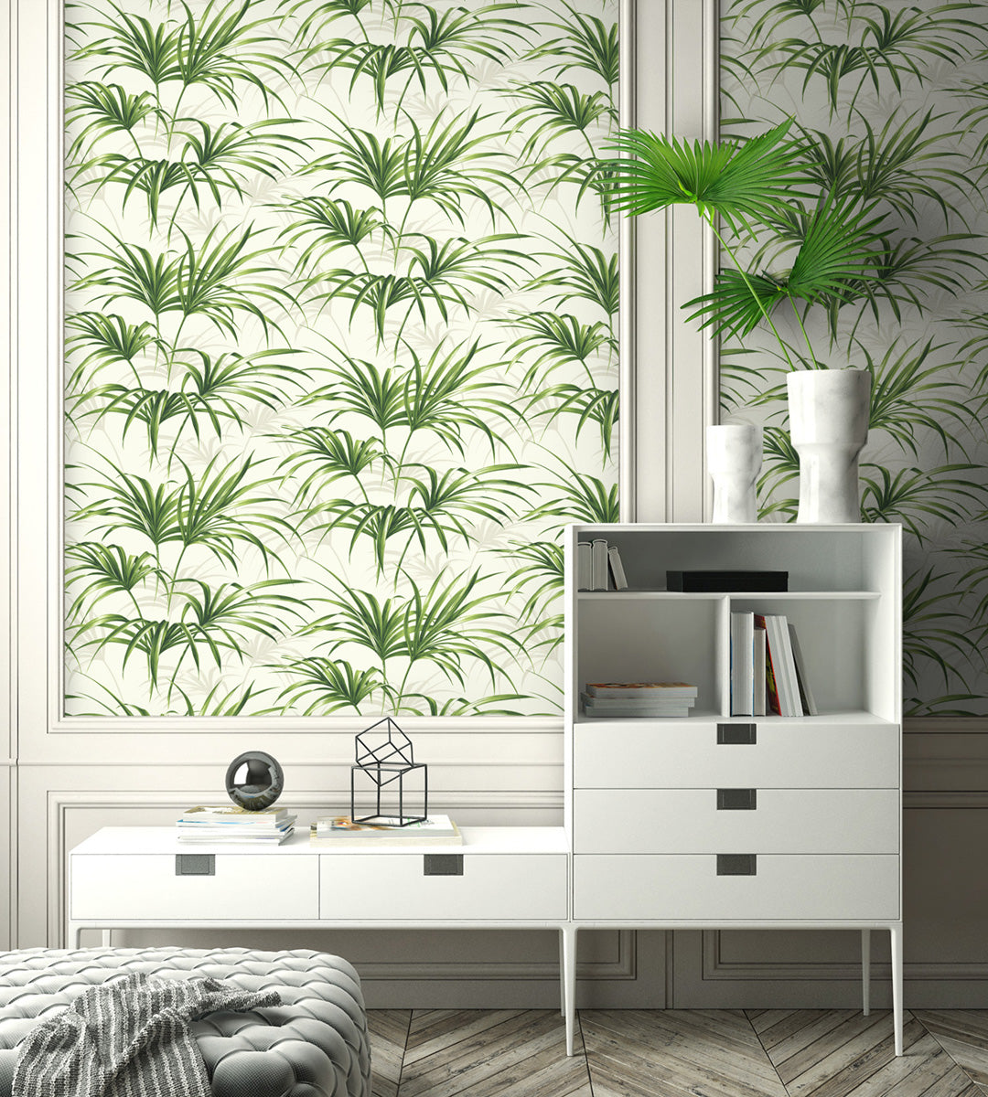 Tropical Leaf Vinyl Wallpaper