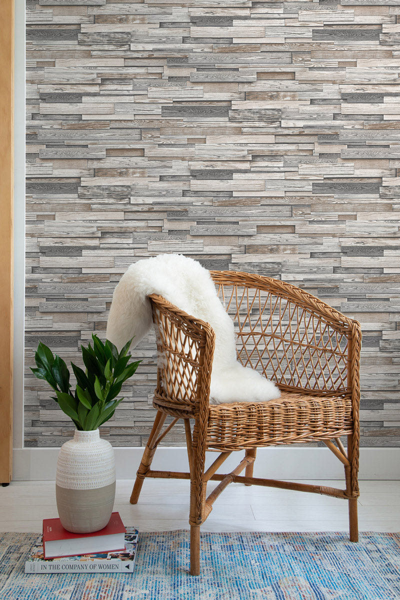 Reclaimed Plank Vinyl Wallpaper