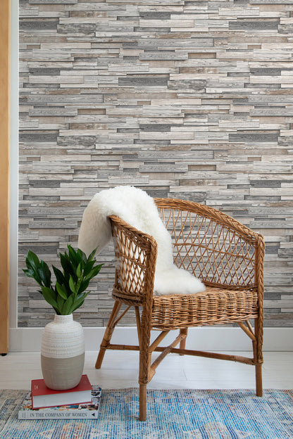 Reclaimed Plank Vinyl Wallpaper