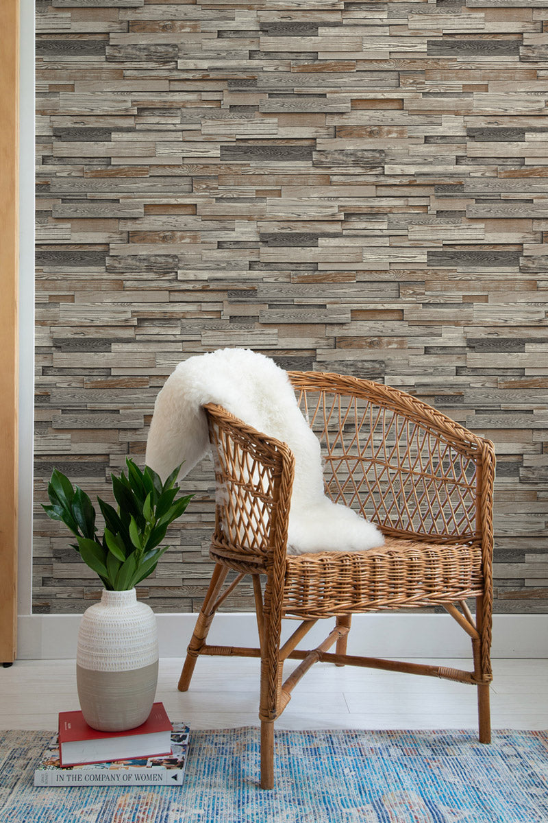 Reclaimed Plank Vinyl Wallpaper