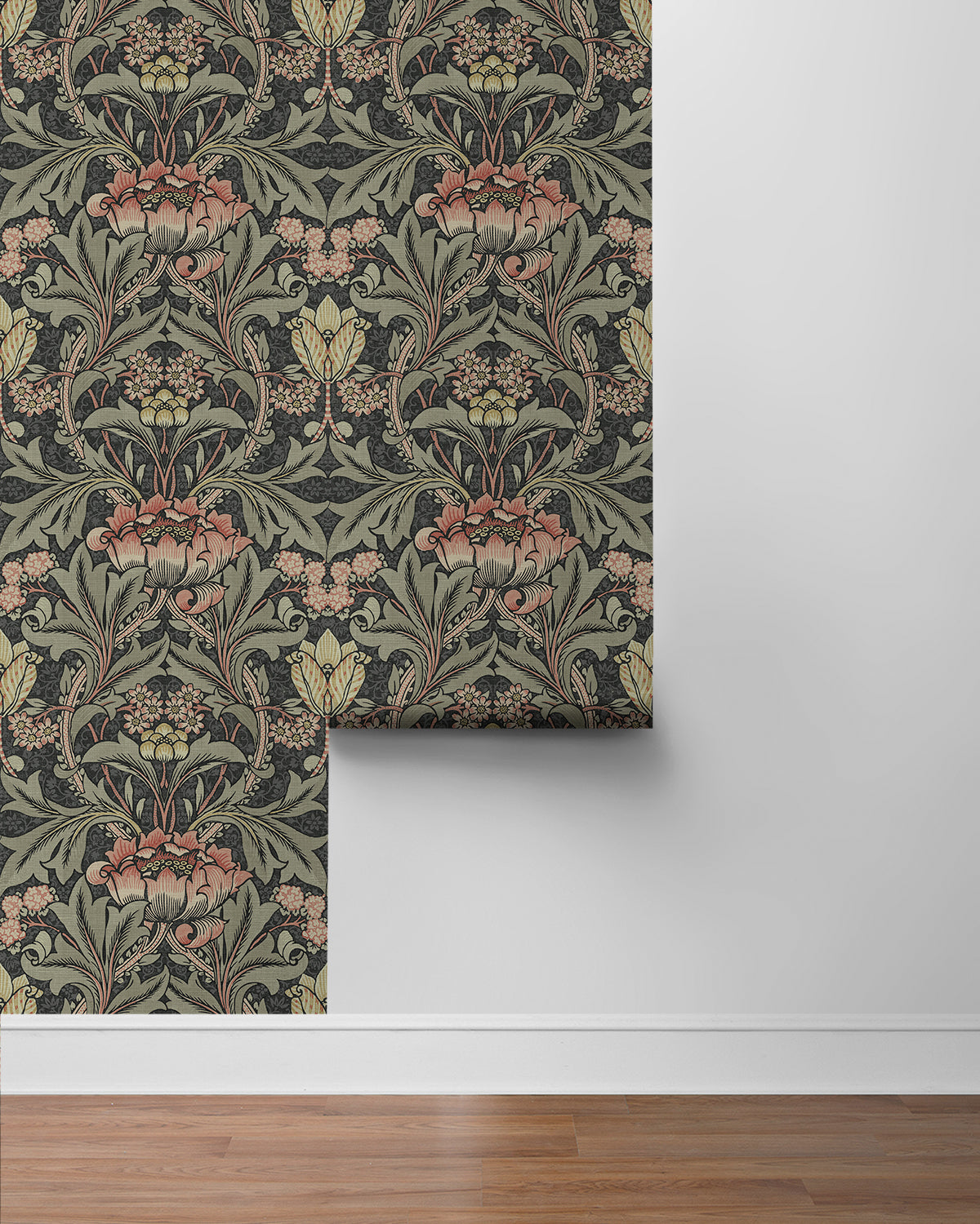 Acanthus Floral Vinyl Wallpaper