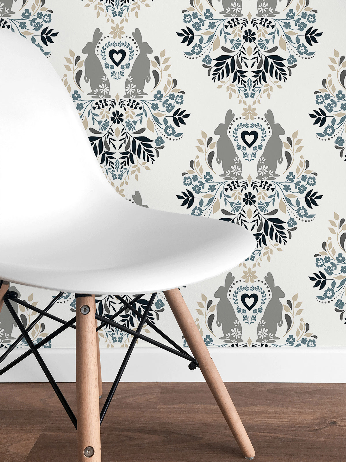 Spring Damask Vinyl Wallpaper