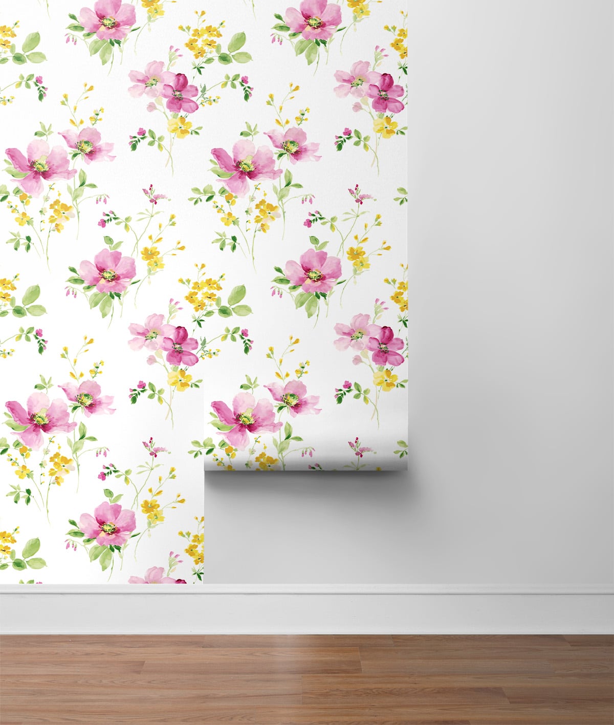 Watercolor Windflower Vinyl Wallpaper