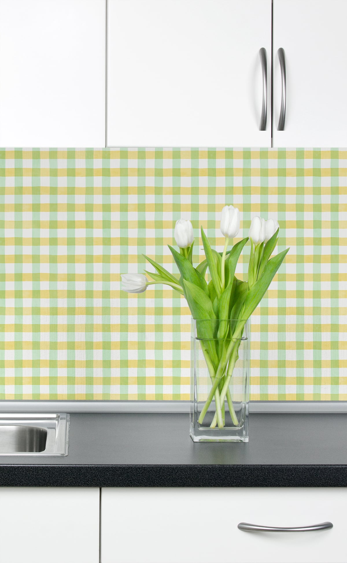 Spring Plaid Vinyl Wallpaper