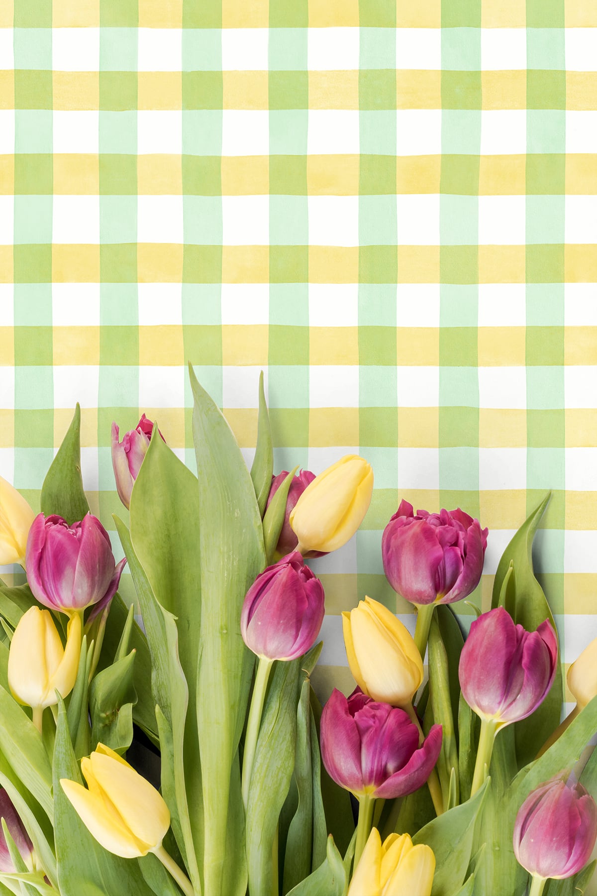 Spring Plaid Vinyl Wallpaper