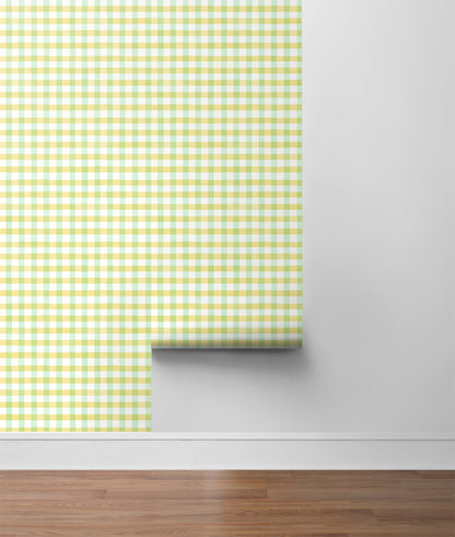 Spring Plaid Vinyl Wallpaper