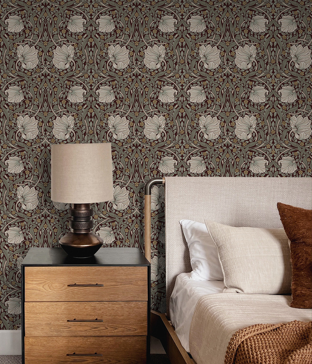 Pimpernel Floral Vinyl Wallpaper