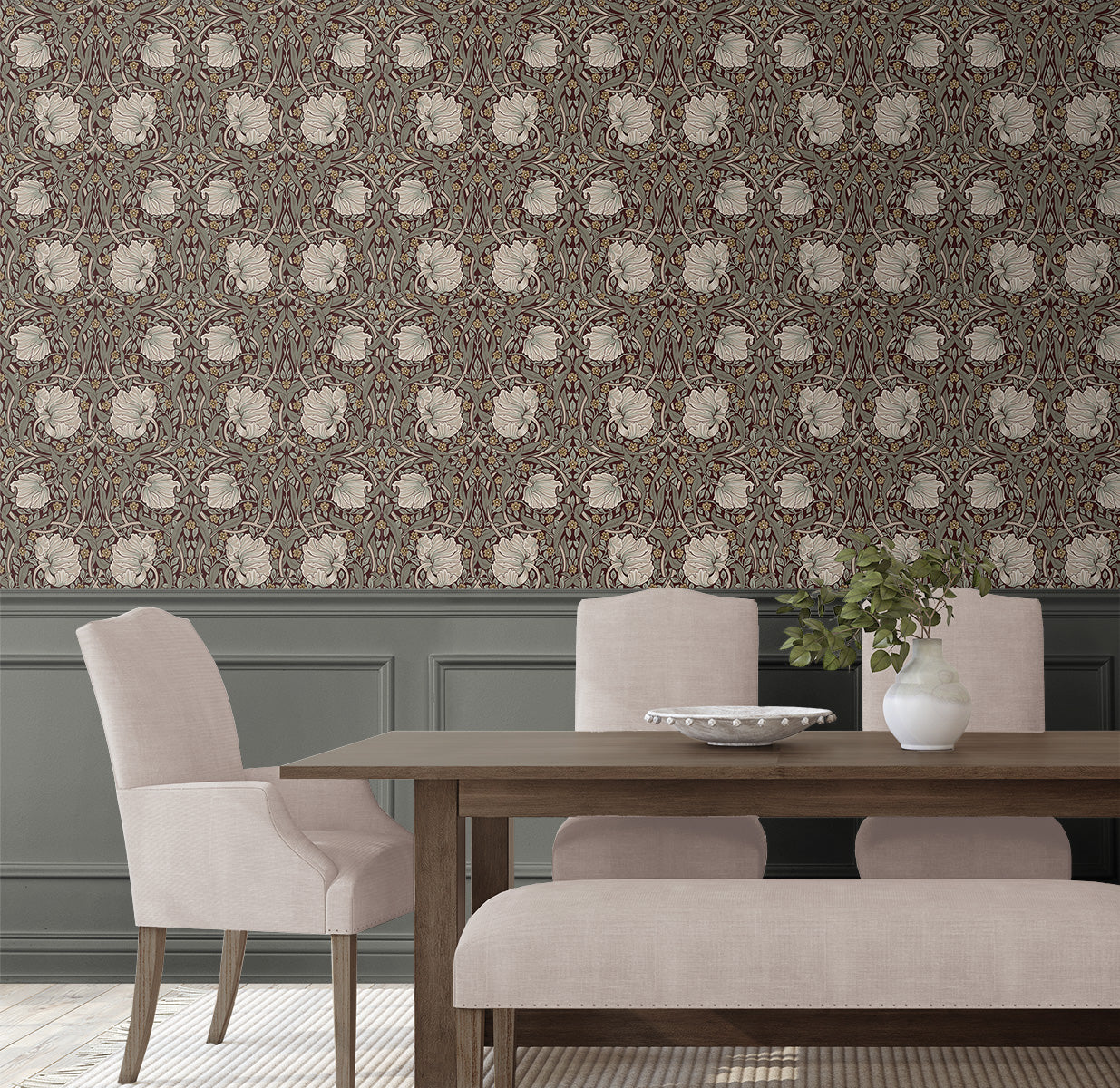 Pimpernel Floral Vinyl Wallpaper