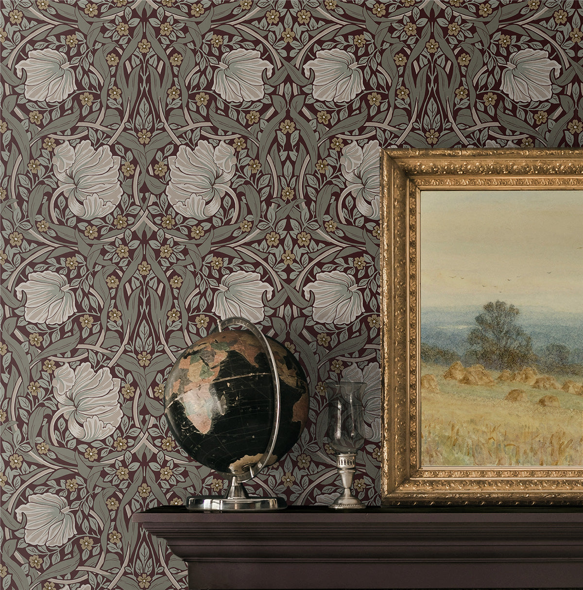 Pimpernel Floral Vinyl Wallpaper