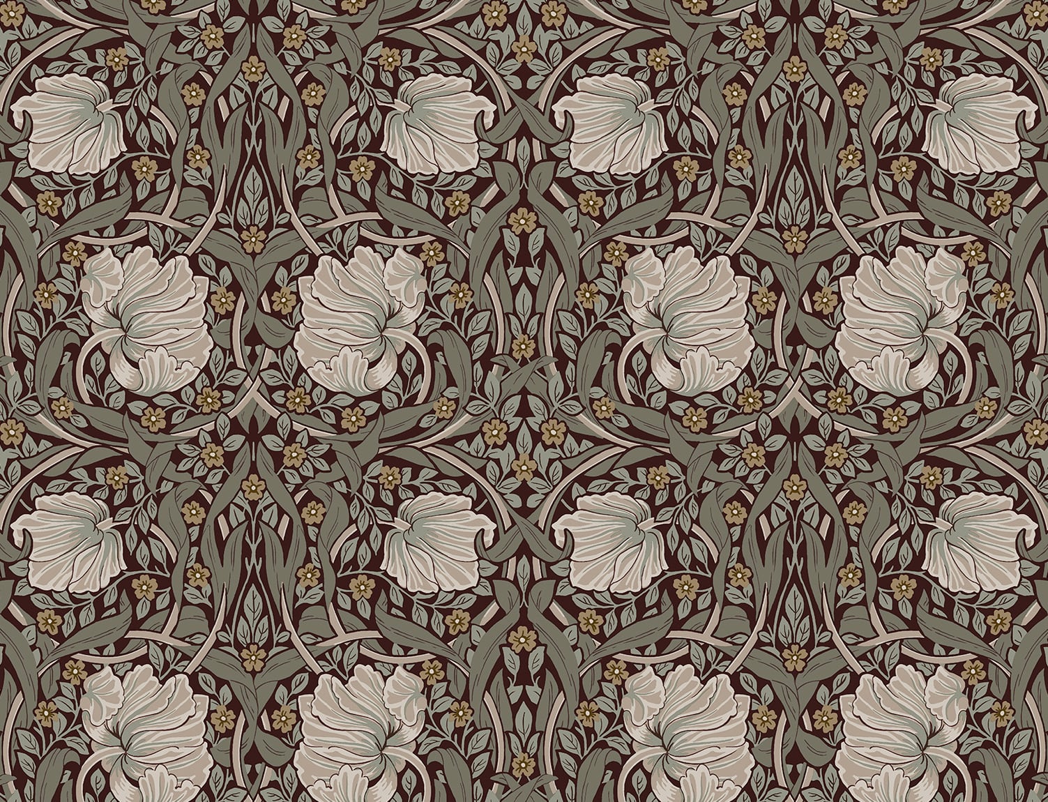 Pimpernel Floral Vinyl Wallpaper