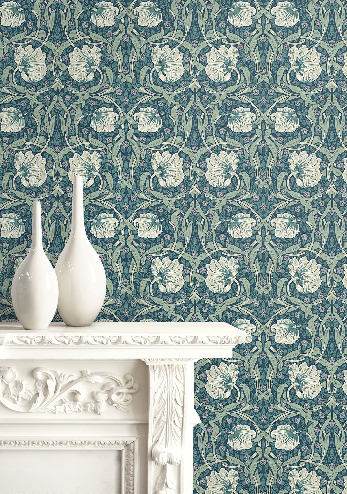 Pimpernel Floral Vinyl Wallpaper