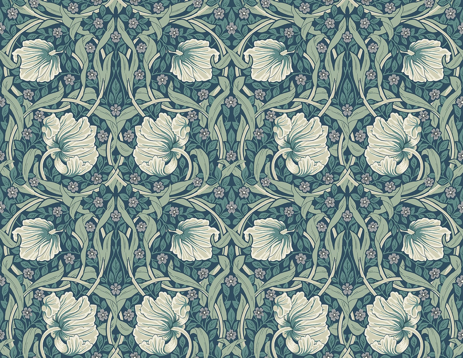 Pimpernel Floral Vinyl Wallpaper