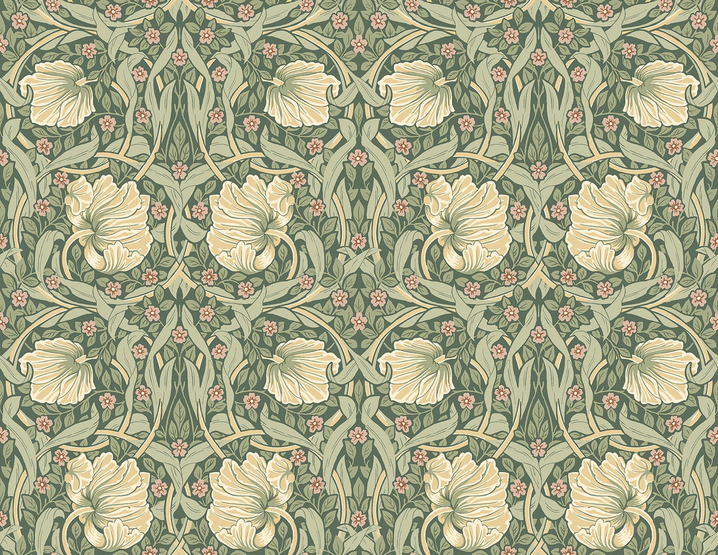 Pimpernel Floral Vinyl Wallpaper