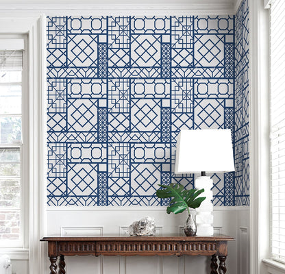 Garden Trellis Vinyl Wallpaper