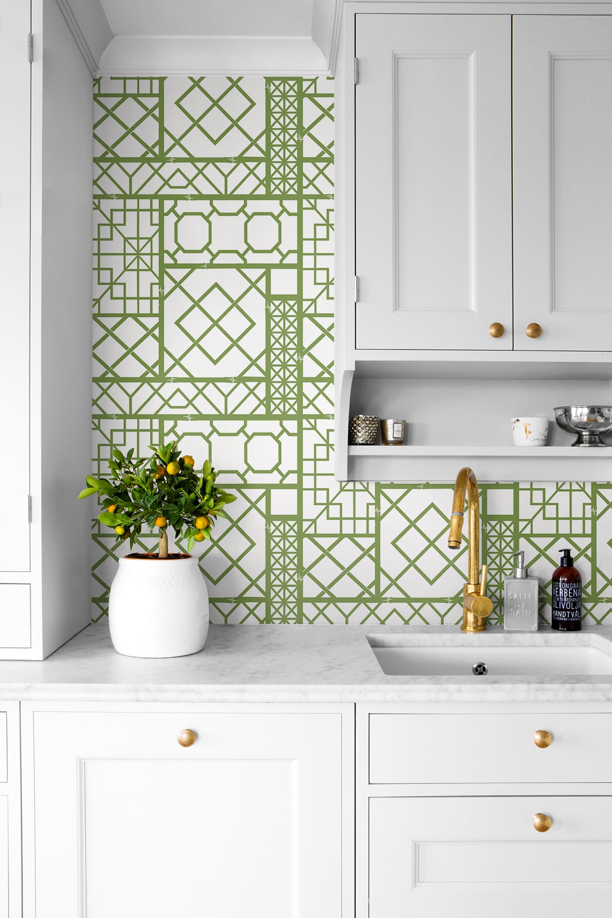 Garden Trellis Vinyl Wallpaper