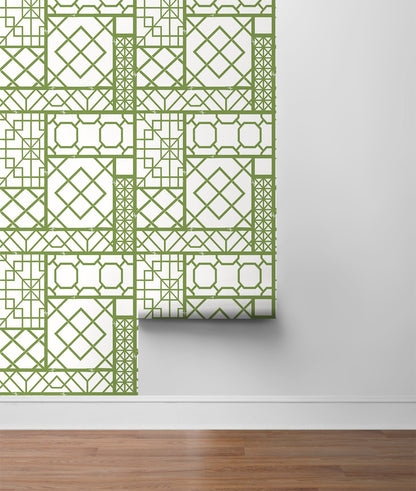 Garden Trellis Vinyl Wallpaper