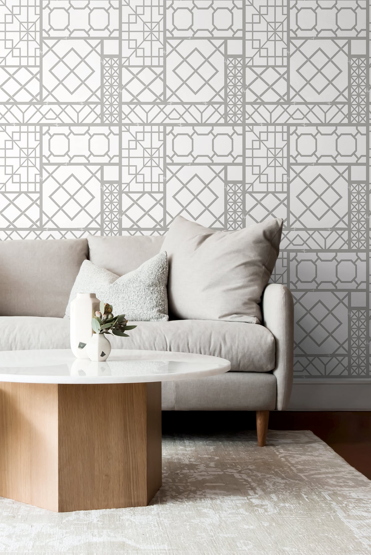 Garden Trellis Vinyl Wallpaper