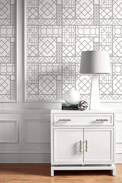 Garden Trellis Vinyl Wallpaper