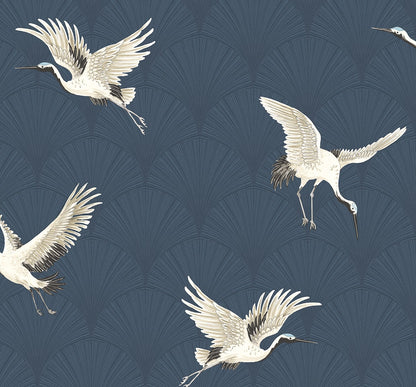 Cranes Vinyl Wallpaper