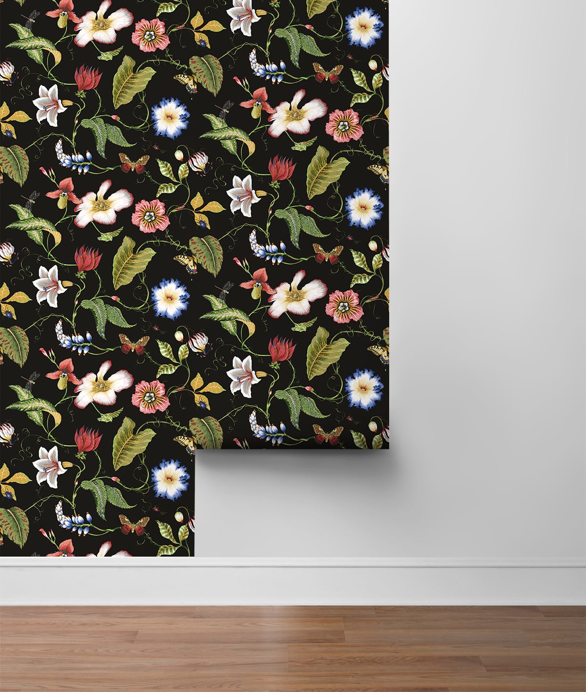 Summer Garden Floral Vinyl Wallpaper