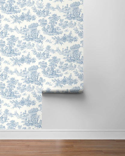 Chateau Toile Vinyl Wallpaper