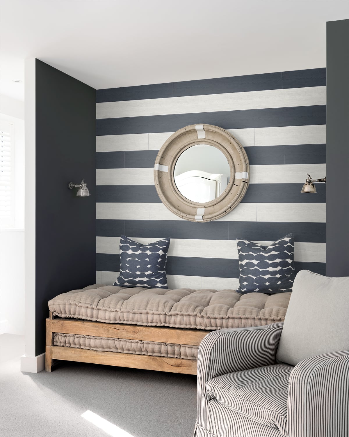 Two Toned Shiplap Vinyl Wallpaper