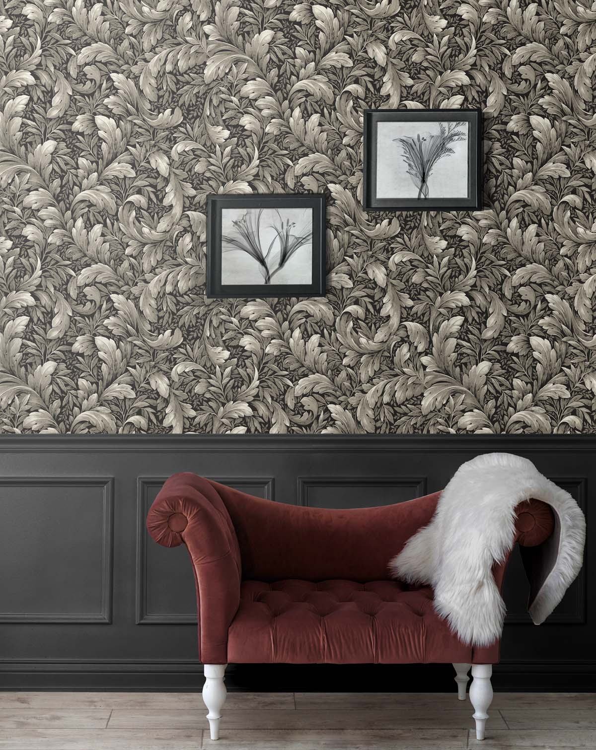 Acanthus Trail Vinyl Wallpaper