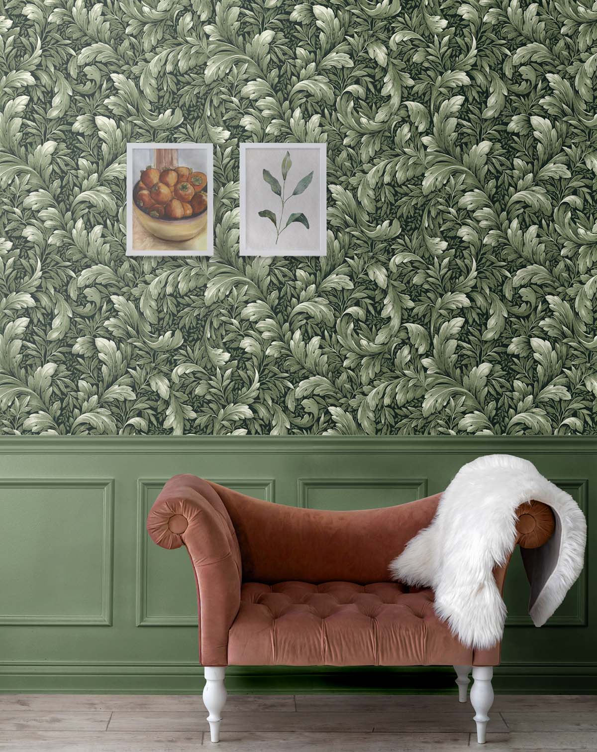 Acanthus Trail Vinyl Wallpaper