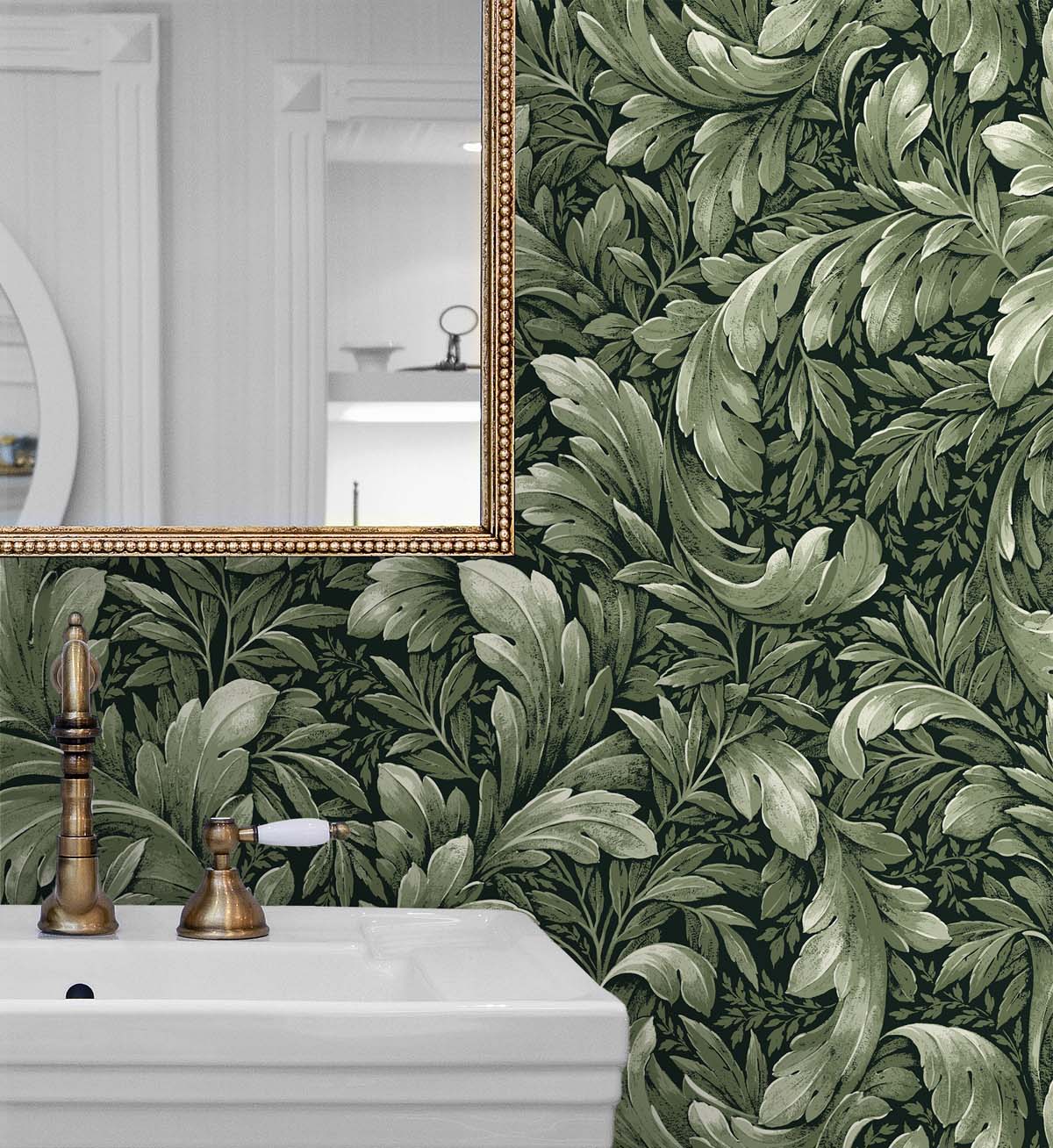 Acanthus Trail Vinyl Wallpaper