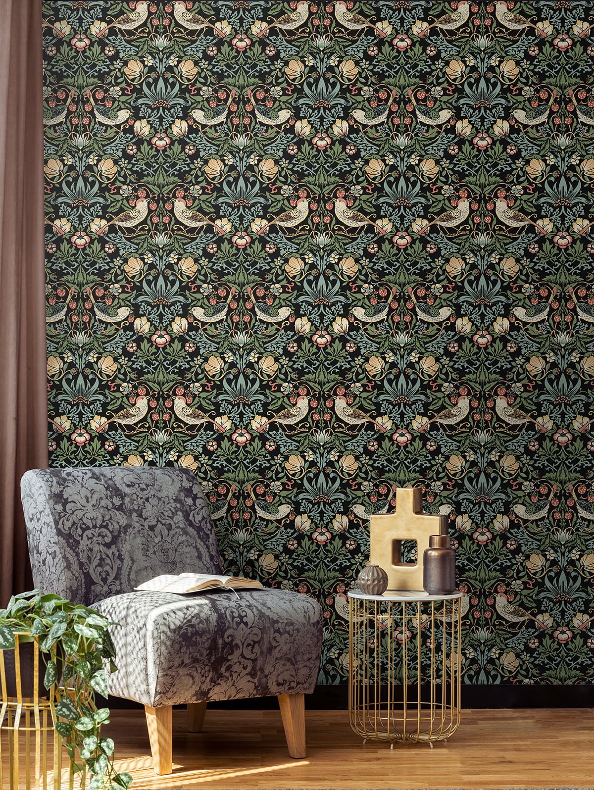 Aves Garden Vinyl Wallpaper