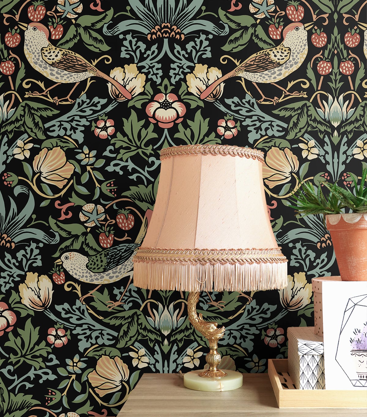 Aves Garden Vinyl Wallpaper