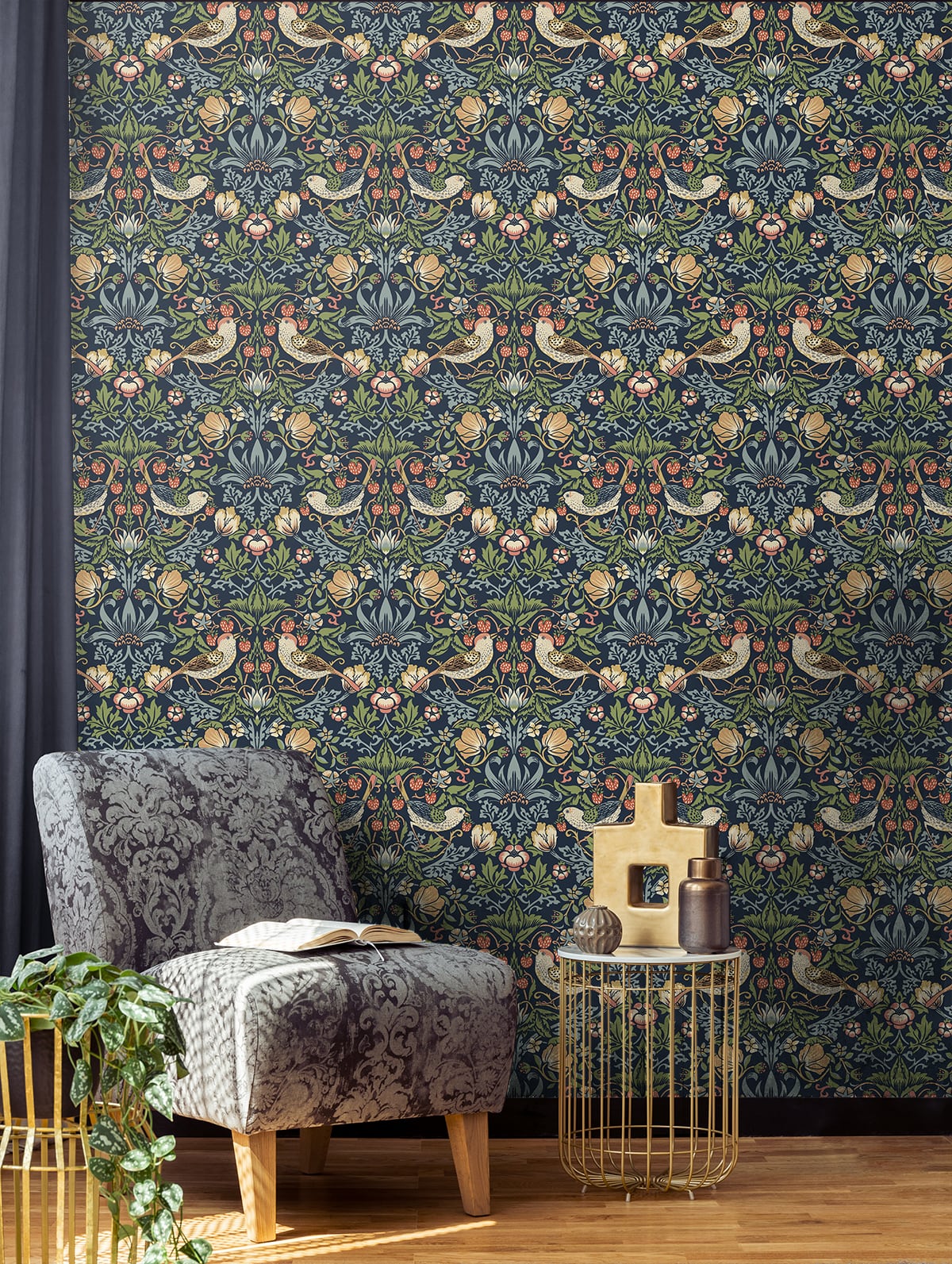 Aves Garden Vinyl Wallpaper